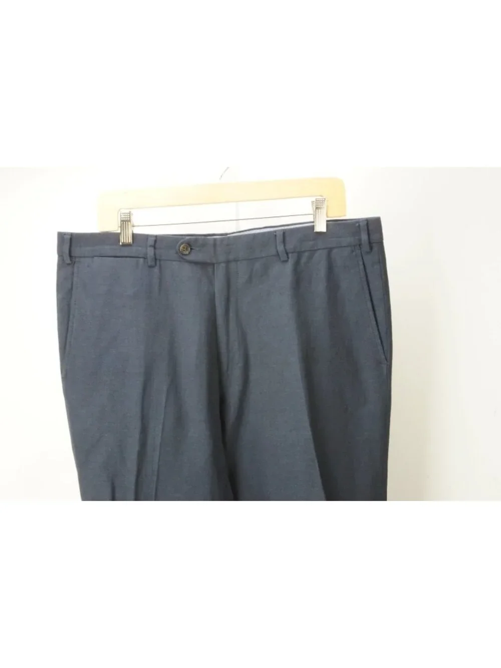 Taylor Stitch Wool Linen Blend Blue Woven Mens Pants Sz 35